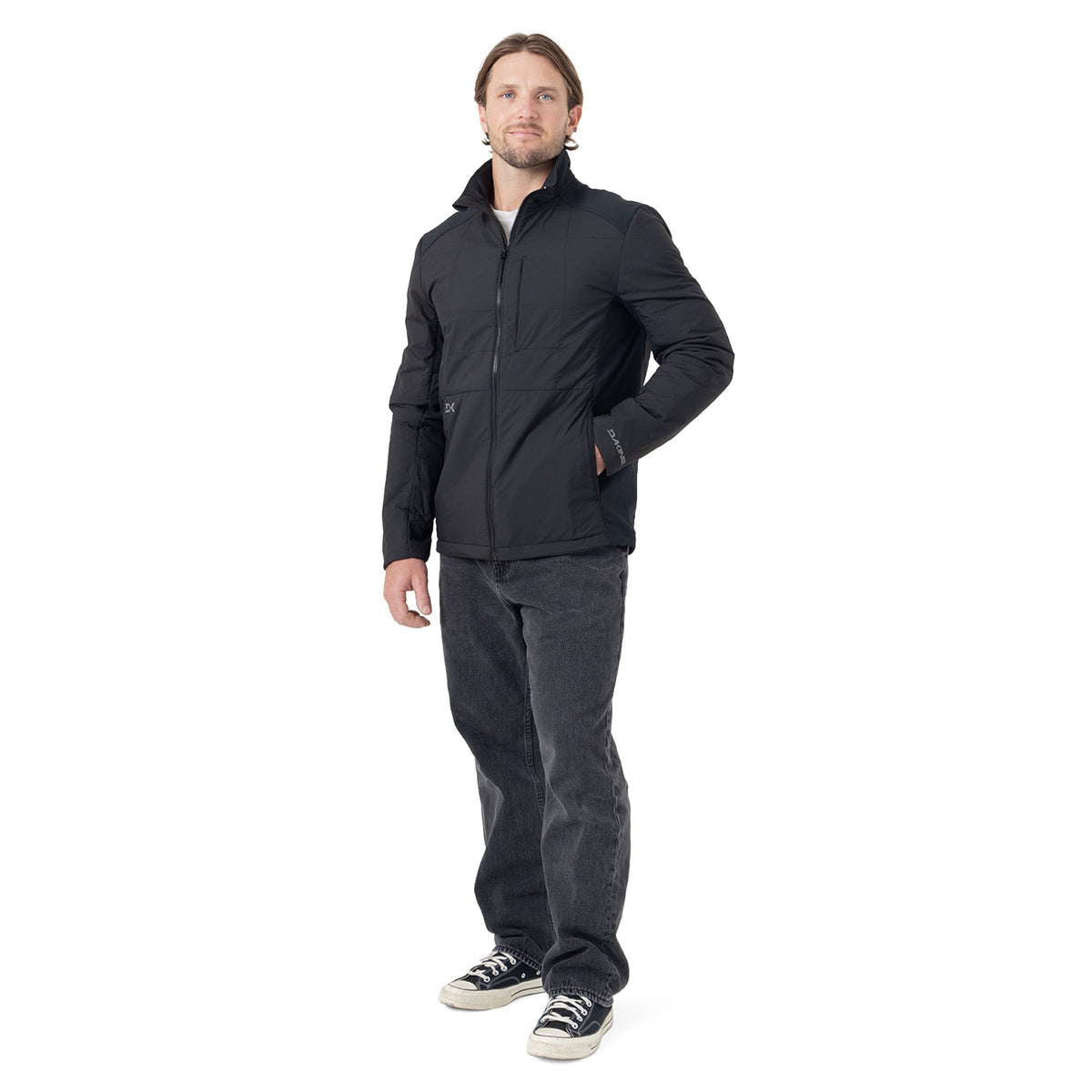 Light Wt. Mixed Media Jacket - Black