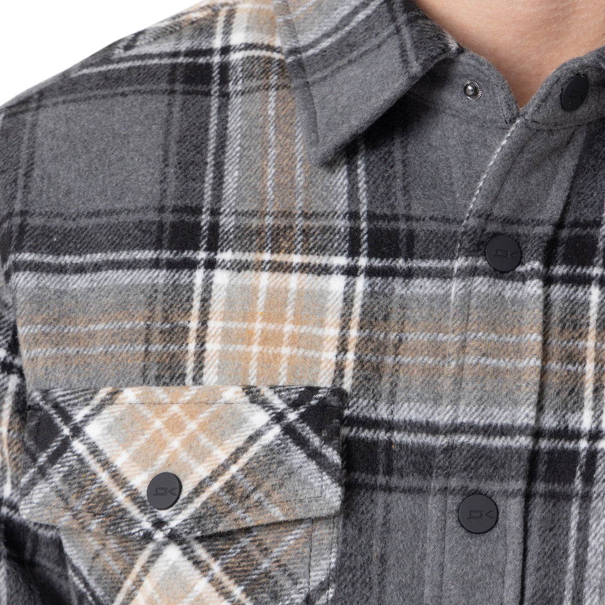 Front Snap Fleece Jacket - Greypld