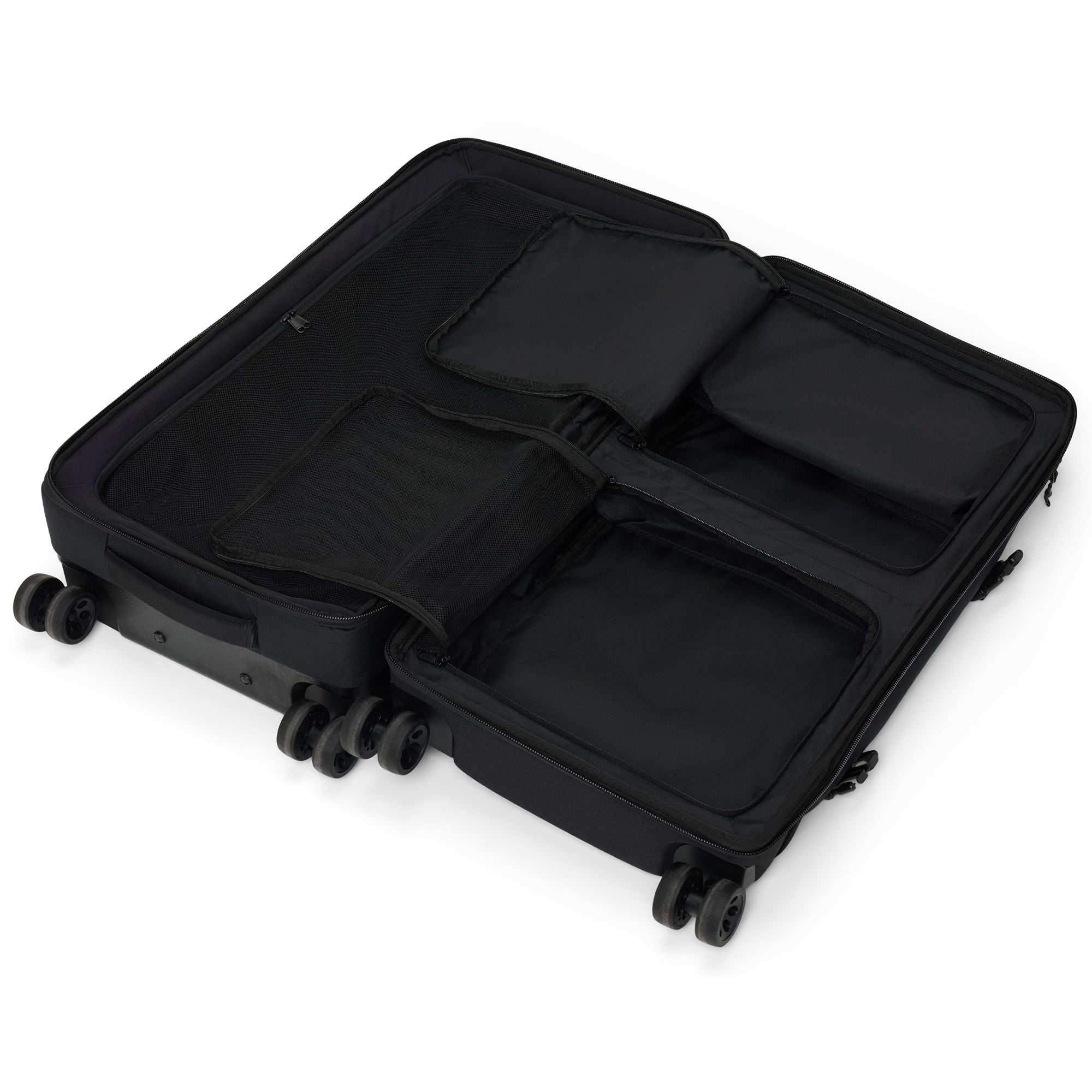 Split 4 Wheel Roller Bag 87L - Black