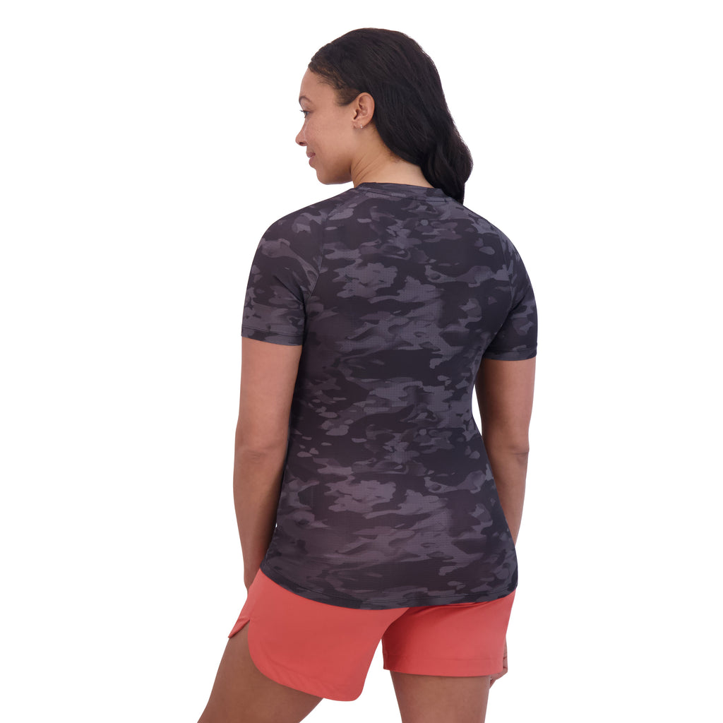 Syncline Short Sleeve Jersey Women's - Black Vintage Camo